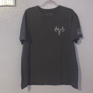 Buck Wear grey Buck eagle freedom USA short sleeve shirt